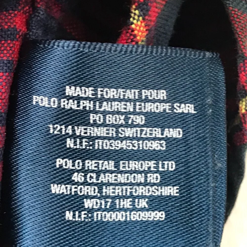 Vintage Ralph Lauren Plaid Button‎ Down Shirt Boys XL (18-20) Cotton, Christmas